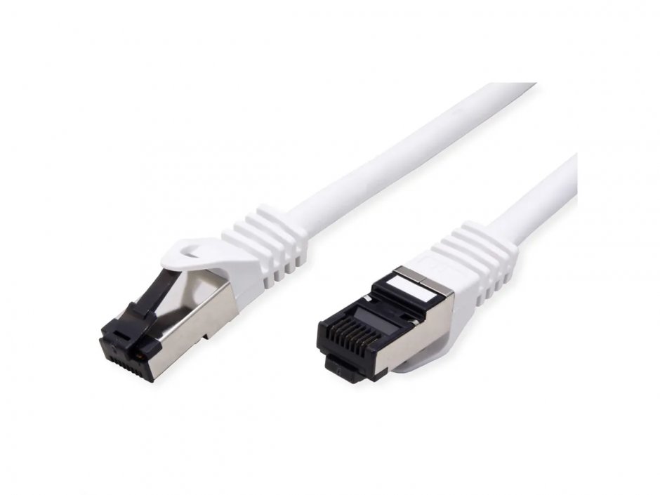 Imagine Cablu de retea RJ45 S/FTP Cat.8 (Class I) LSOH 1m Alb, Value 21.99.1871